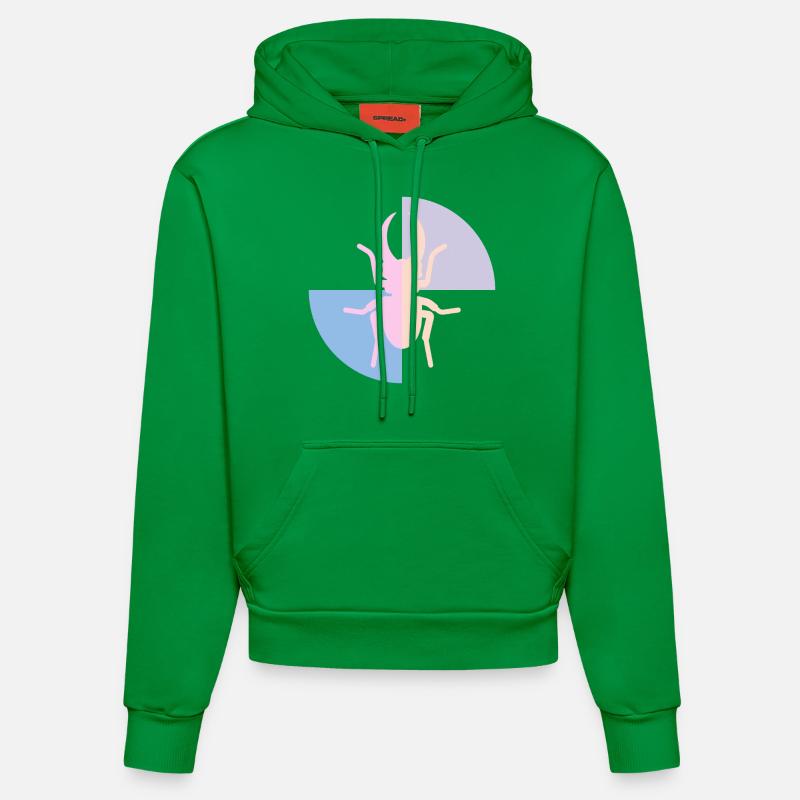 Duo Coccinelle Jaune Pastel Rose - Sweat à capuche bio ajusté fabriqué en UE - City Green