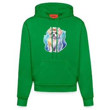Malteser Watercolors - Organic Fitted Hoodie Made in EU - City Green - Front