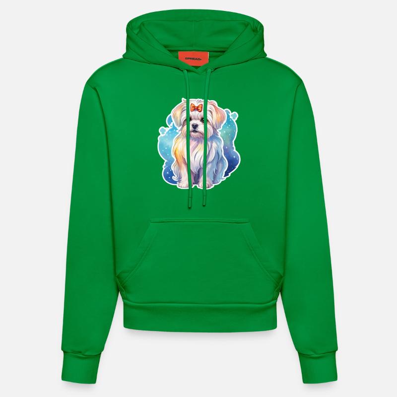 Aquarelles de Malteser - Sweat à capuche bio ajusté fabriqué en UE - City Green