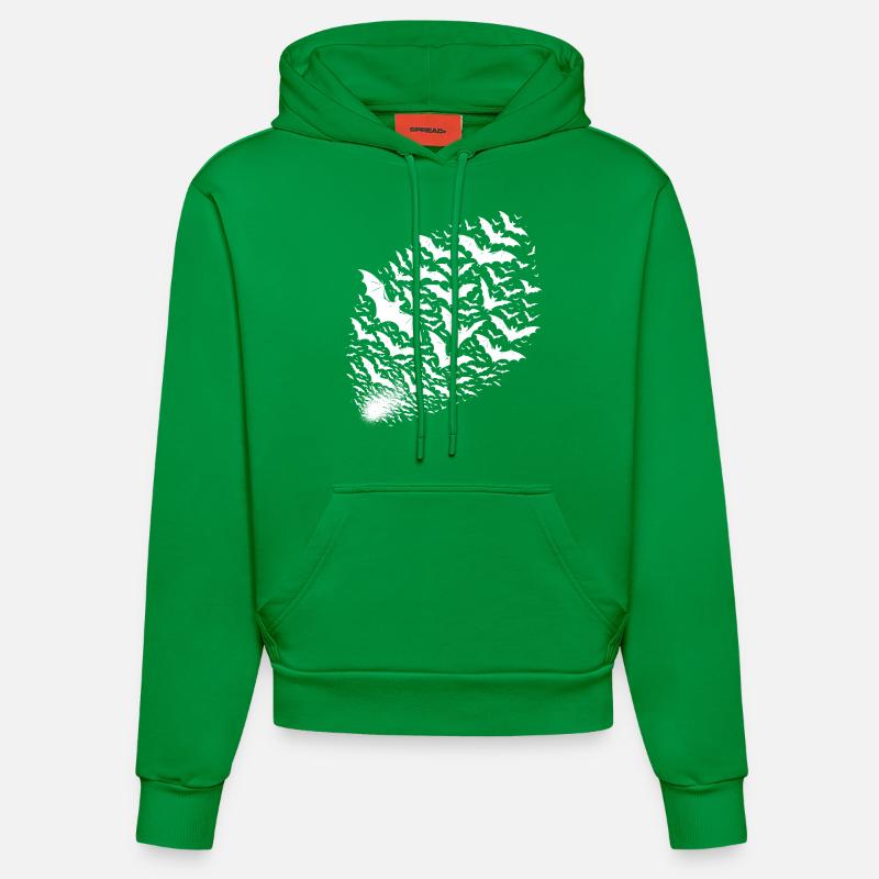 Essaim géant de chauves-souris - Sweat à capuche bio ajusté fabriqué en UE - City Green
