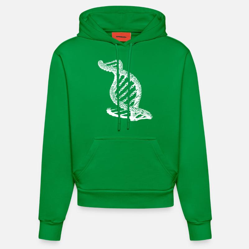 Insolite Colliers Collier ADN - Sweat à capuche bio ajusté fabriqué en UE - City Green