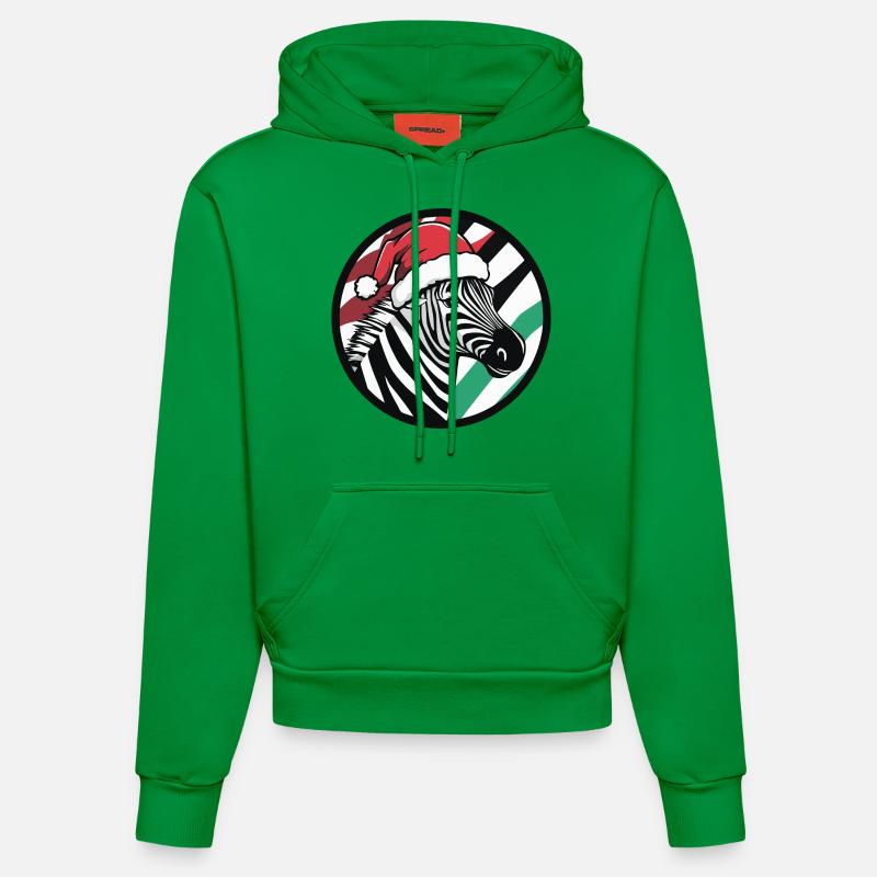 Noël Zèbre Noël - Sweat à capuche bio ajusté fabriqué en UE - City Green