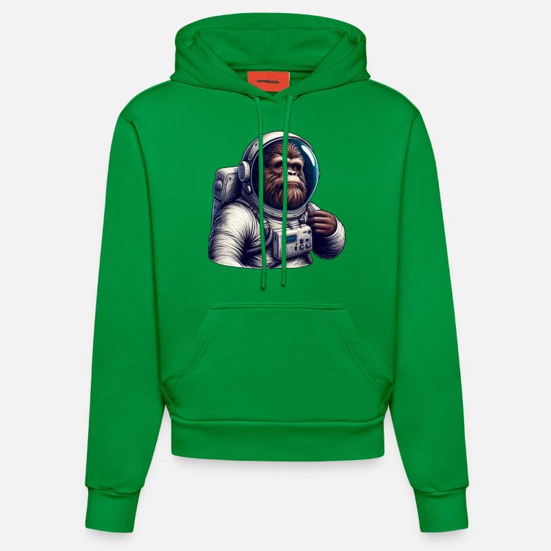 Astronaute gorille dans l’espace - Sweat à capuche bio ajusté fabriqué en UE - City Green