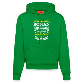 ROMAN UN NOM UNE FIERTÉ AUCUN RIVAL - Sweat à capuche bio ajusté fabriqué en UE - City Green - Devant
