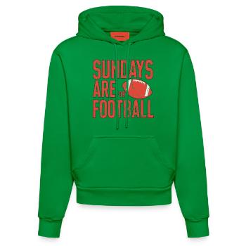 Sundays Are for Football American Football - Organic Fitted Hoodie Made in EU - City Green - Vorne