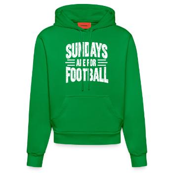 Sundays Are for Football American Football - Organic Fitted Hoodie Made in EU - City Green - Vorne