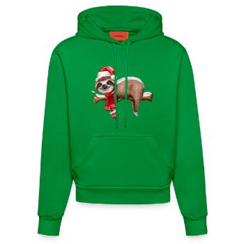 Weihnachten Faultier Paresseux de Noël - Sweat à capuche bio ajusté fabriqué en UE - City Green - Devant