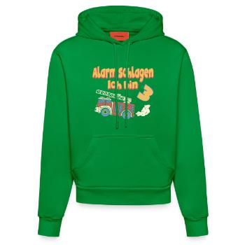 Feuerwehr Geburtstag Alarm Ich bin 3 Jahre alt - Organic Fitted Hoodie Made in EU - City Green - Vorne