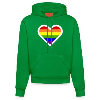 Lgbt - Organic Fitted Hoodie Made in EU - City Green - Vorne