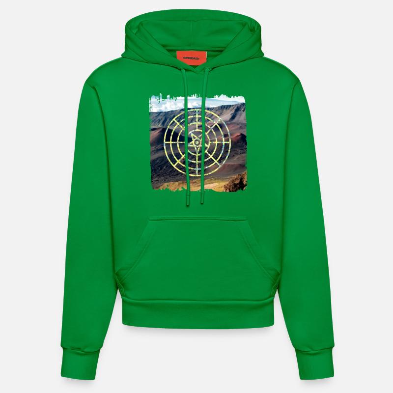 kanaloa e 219 hawaï - Sweat à capuche bio ajusté fabriqué en UE - City Green