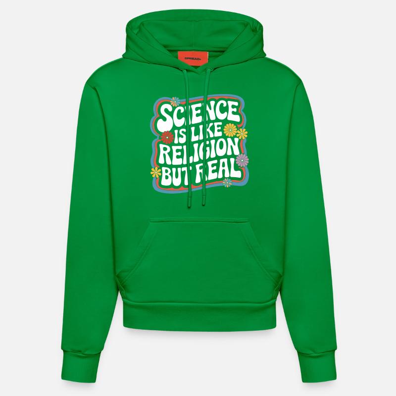 Athéisme, athée, anti-religion, agnostique - Sweat à capuche bio ajusté fabriqué en UE - City Green