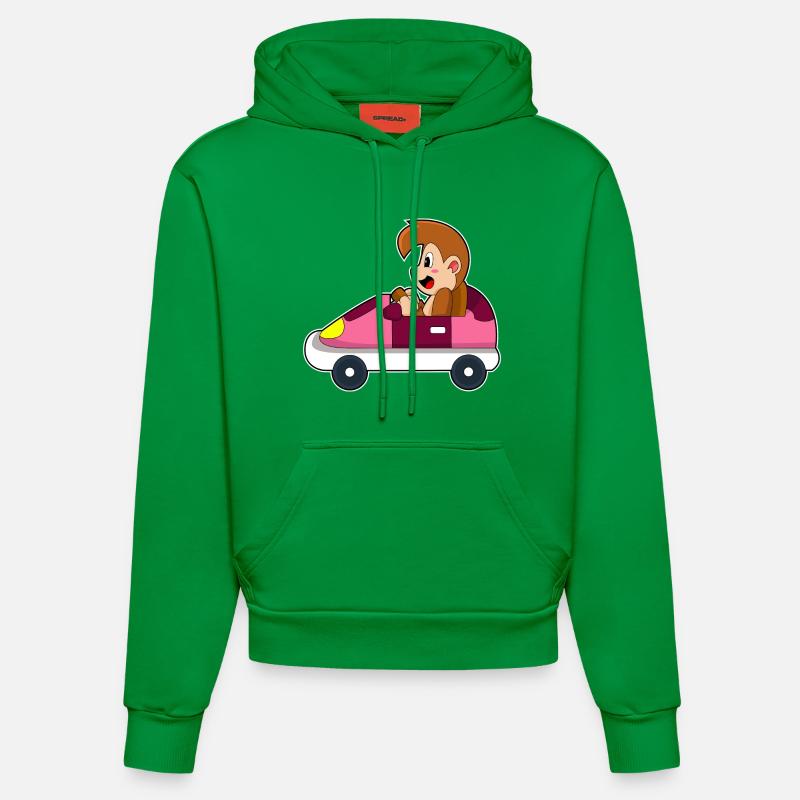 Affe Auto - Organic Fitted Hoodie Made in EU - City Green