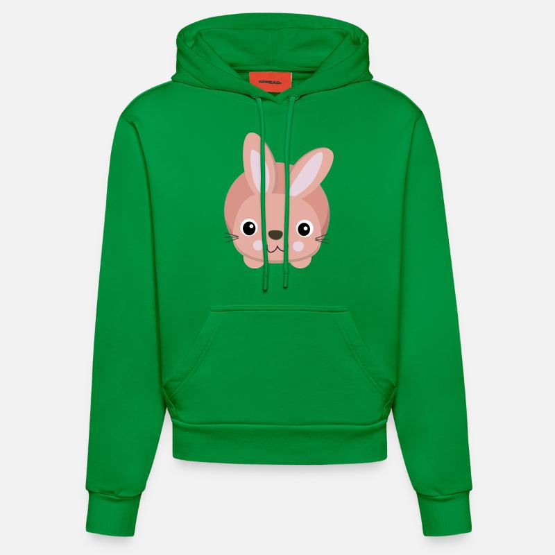 süßes rosa Häschen - Sweat à capuche bio ajusté fabriqué en UE - City Green