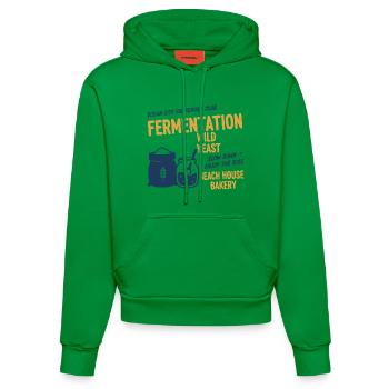 Sourdough Bread Baking Baker Sourdough Starter Jar - Organic Fitted Hoodie Made in EU - City Green - Front