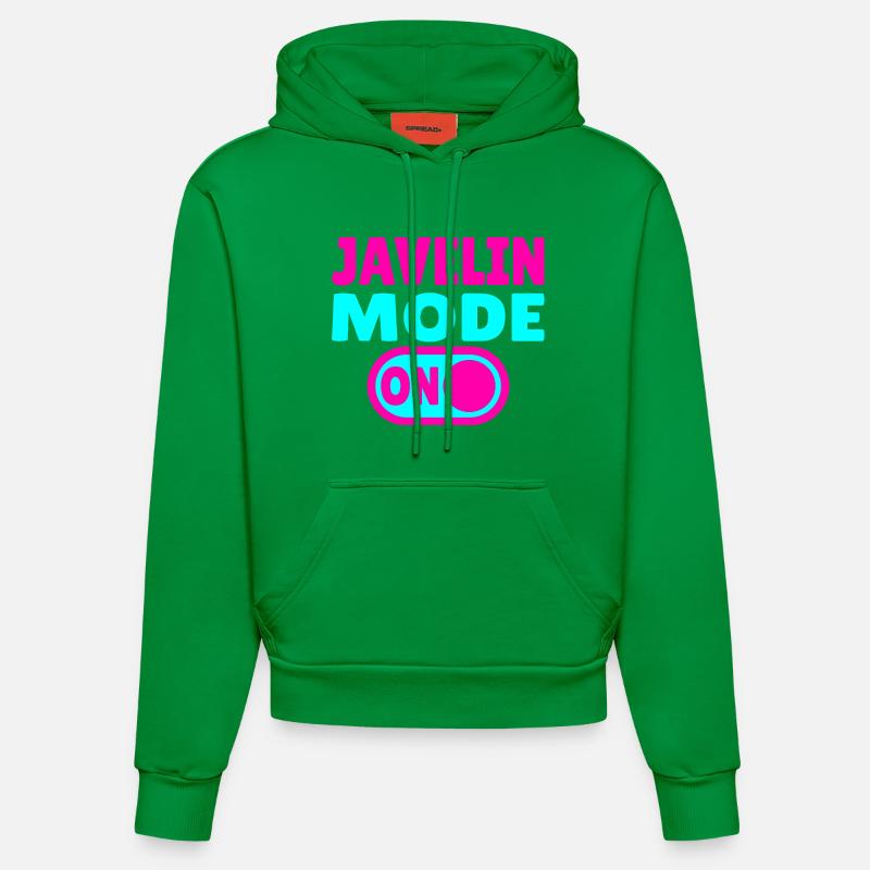 Mode Javelot ACTIVÉ - Lancer de Javelot - Sweat à capuche bio ajusté fabriqué en UE - City Green