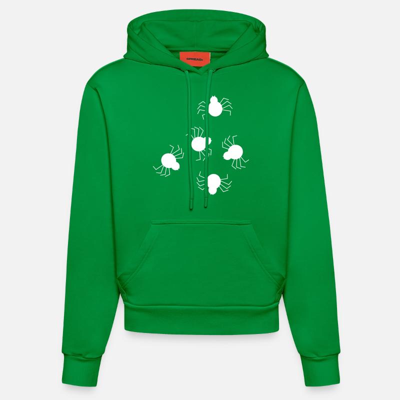 Blanc araignée - Sweat à capuche bio ajusté fabriqué en UE - City Green