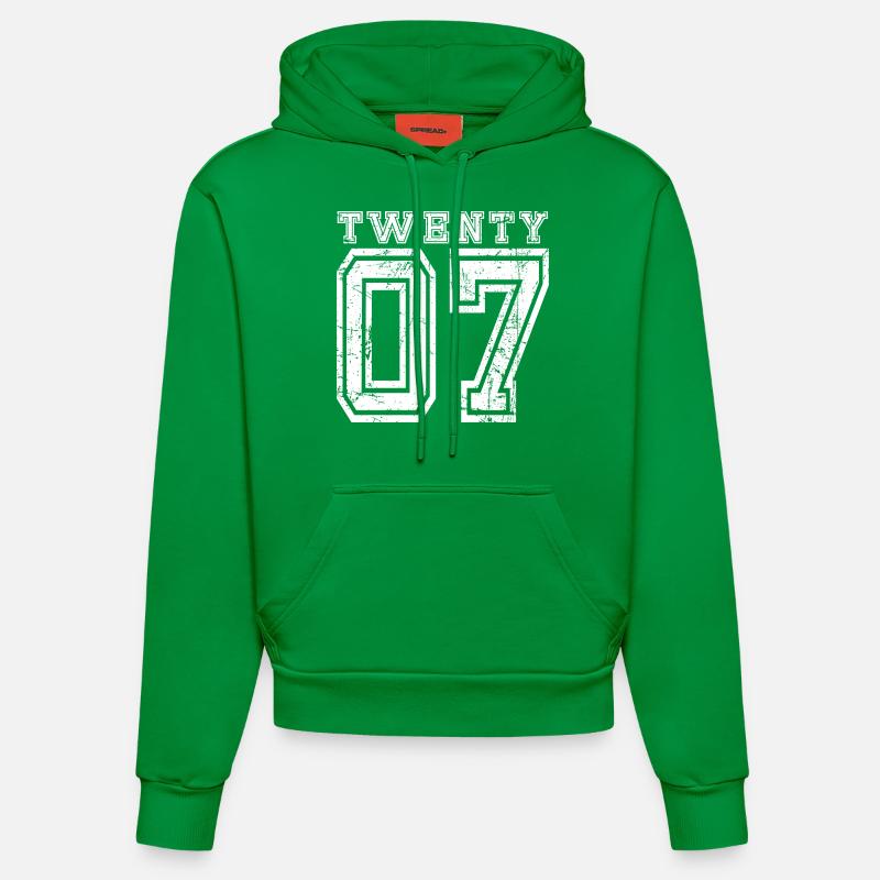 vingt 2007 - Sweat à capuche bio ajusté fabriqué en UE - City Green