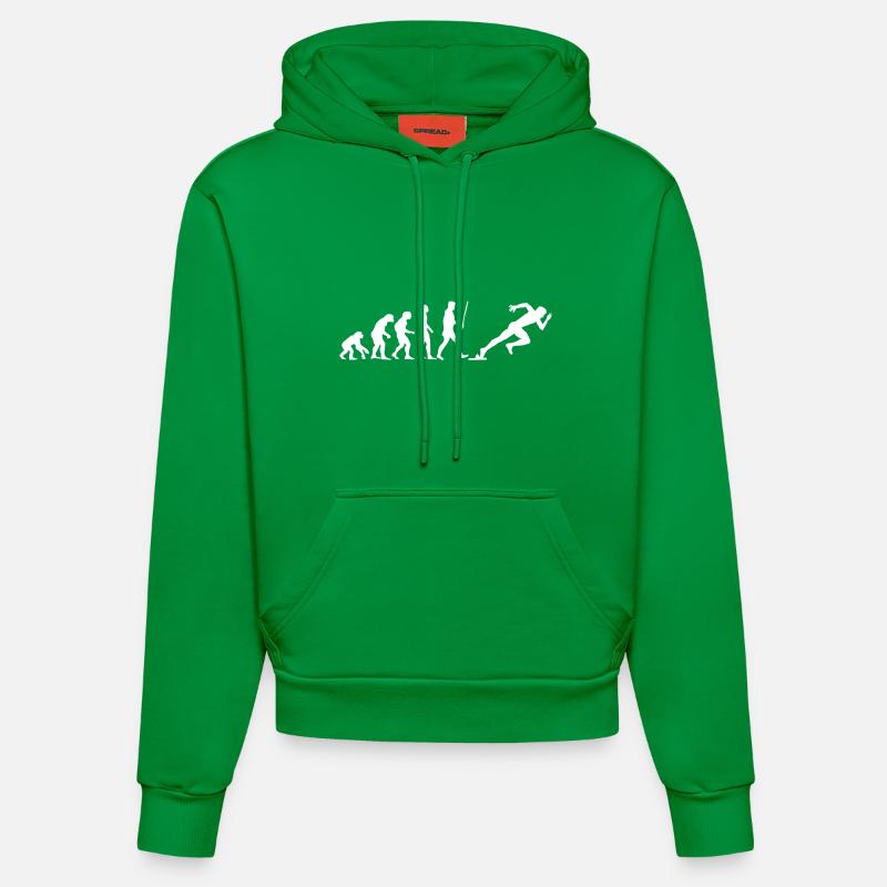 SPRINTER EVOLUTION! - Organic Fitted Hoodie Made in EU - City Green