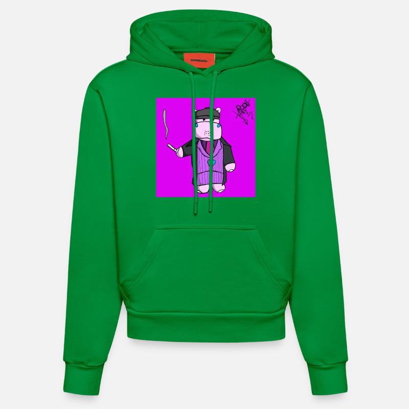 petit potame - Sweat à capuche bio ajusté fabriqué en UE - City Green