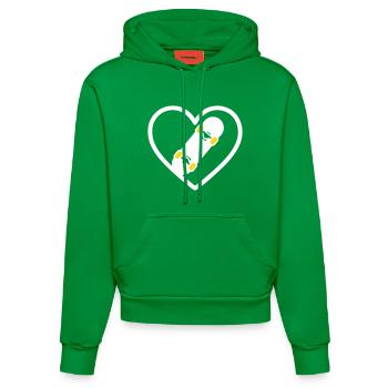 Skateboard Coeur Street Sport Passion - Sweat à capuche bio ajusté fabriqué en UE - City Green - Devant