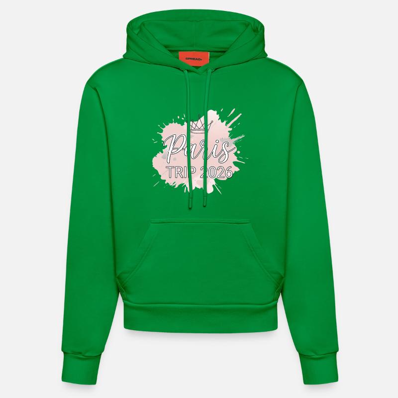 Voyage à Paris 2026 Krone - Sweat à capuche bio ajusté fabriqué en UE - City Green