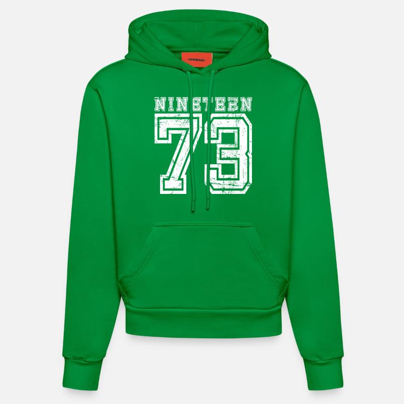 1973 NINETEEN - Sweat à capuche bio ajusté fabriqué en UE - City Green