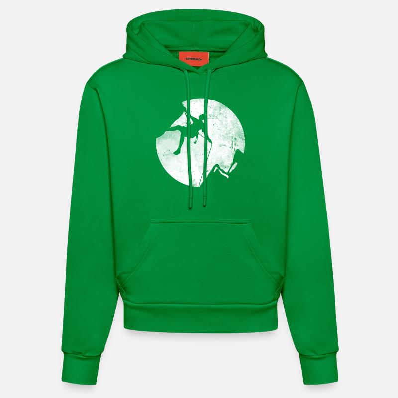 Geschenk Kletterer Boulderer klettern bouldern - Organic Fitted Hoodie Made in EU - City Green