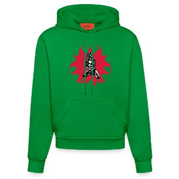 Fetish Girl - Organic Fitted Hoodie Made in EU - City Green - Vorne