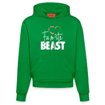 Favorite Beast - Organic Fitted Hoodie Made in EU - City Green - Vorne