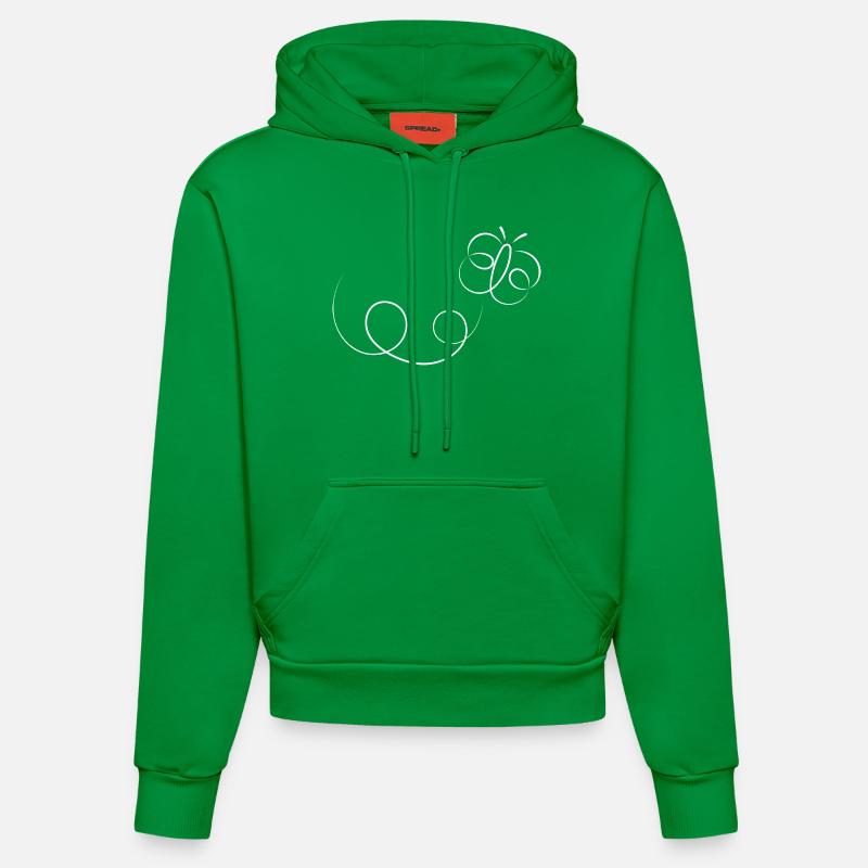 Papillon - Sweat à capuche bio ajusté fabriqué en UE - City Green