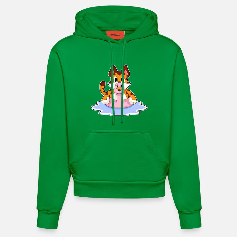 Flamant rose tigré - Sweat à capuche bio ajusté fabriqué en UE - City Green