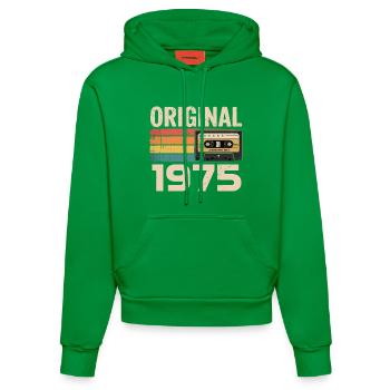 Original 1975 Vintage 1975 Retro Birthday - Organic Fitted Hoodie Made in EU - City Green - Front