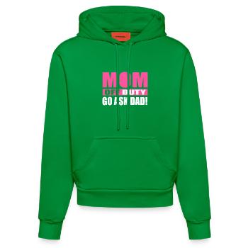 Mama hat Pause frag deinen Vater - Organic Fitted Hoodie Made in EU - City Green - Vorne