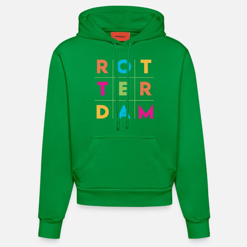 Rotterdam - Pays-Bas - Pays-Bas - Randstad - Sweat à capuche bio ajusté fabriqué en UE - City Green