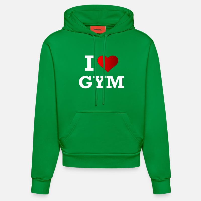 J'AIME GYM - Sweat à capuche bio ajusté fabriqué en UE - City Green