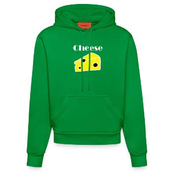 Cheese Käse - Organic Fitted Hoodie Made in EU - City Green - Vorne