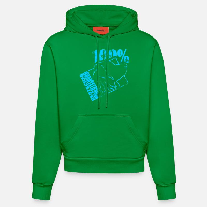 Cavalier King Charles Spaniel 100 - Sweat à capuche bio ajusté fabriqué en UE - City Green