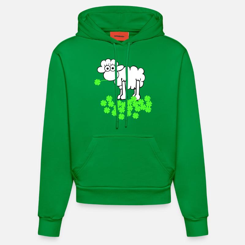 st. Patrick's sheep - Sweat à capuche bio ajusté fabriqué en UE - City Green