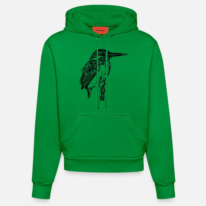 martin-pêcheur - Sweat à capuche bio ajusté fabriqué en UE - City Green