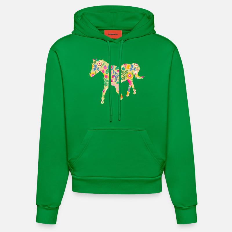 Monter à cheval - Sweat à capuche bio ajusté fabriqué en UE - City Green