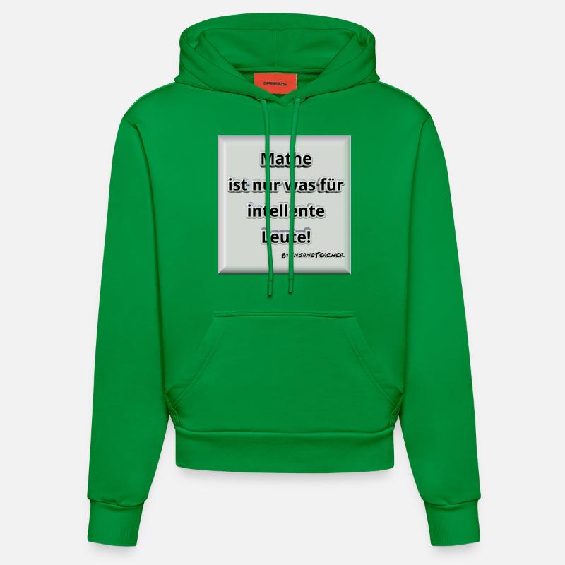 Mathe! Intelligent. Geschenk / Geschenkidee - Organic Fitted Hoodie Made in EU - City Green