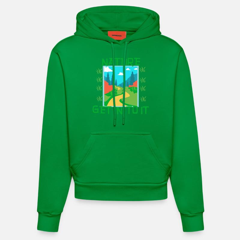 NATURE - Entrez dedans - Sweat à capuche bio ajusté fabriqué en UE - City Green