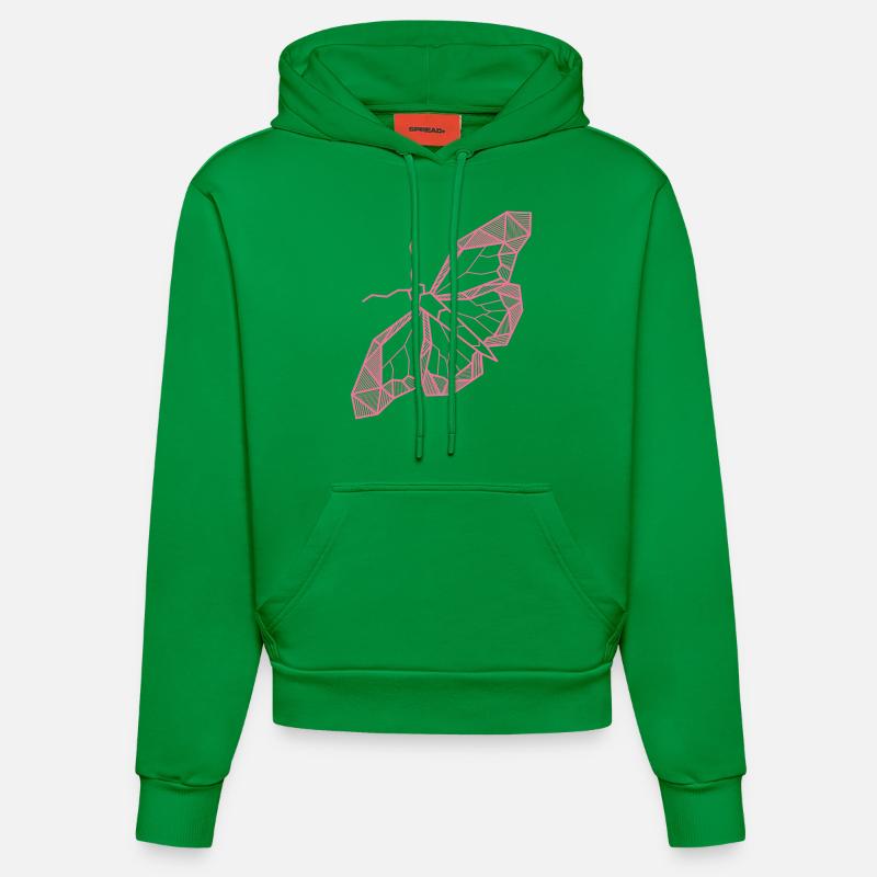 Papillon - Sweat à capuche bio ajusté fabriqué en UE - City Green
