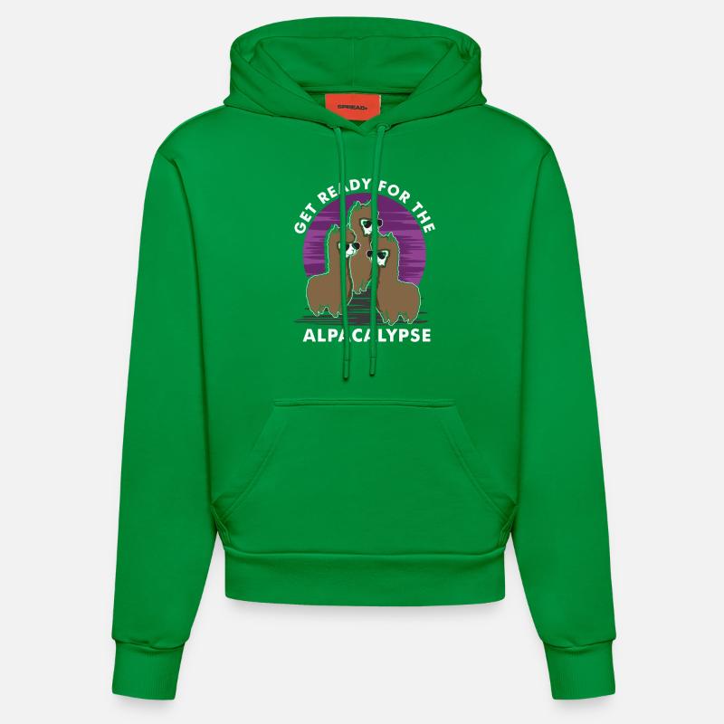 Préparez-vous pour l'alpakalypse - Sweat à capuche bio ajusté fabriqué en UE - City Green