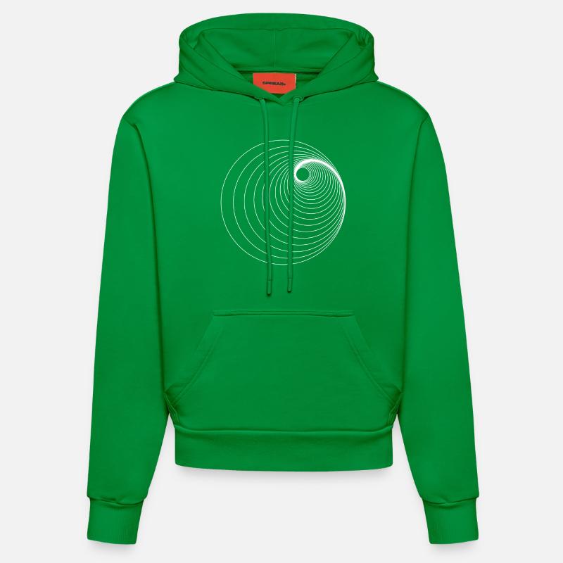 Forme géométrique - Sweat à capuche bio ajusté fabriqué en UE - City Green