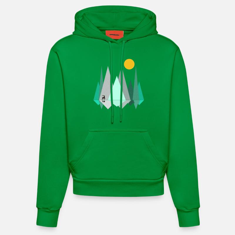 Forêt abstraite - Sweat à capuche bio ajusté fabriqué en UE - City Green