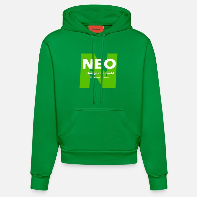 Neo changes the world - Sweat à capuche bio ajusté fabriqué en UE - City Green