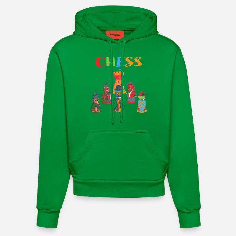 Échecs - Sweat à capuche bio ajusté fabriqué en UE - City Green