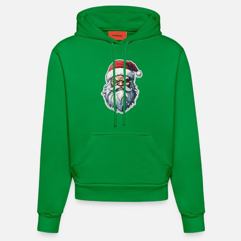 Père Noël - illustration - Sweat à capuche bio ajusté fabriqué en UE - City Green
