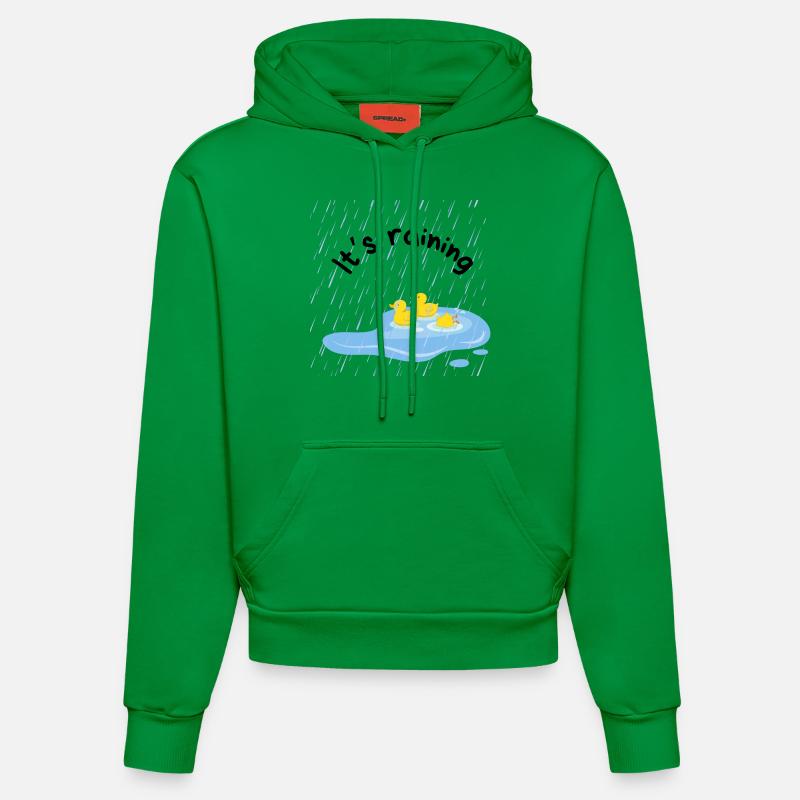 it's raining - Sweat à capuche bio ajusté fabriqué en UE - City Green